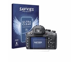 Savvies - Screenprotector voor Fujifilm FinePix X-S1 - Folie Beschermfolie transparant 6 Stuks