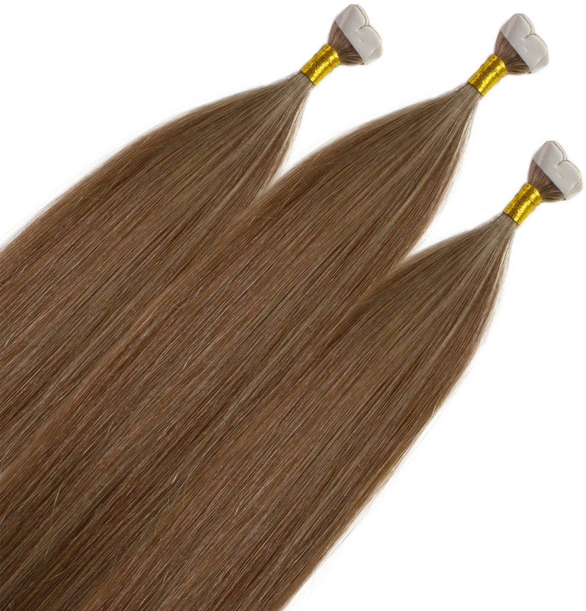 hair2heart Premium Mini Tape Extensions Echt haar - 12 tapes 50 cm Donkerblond