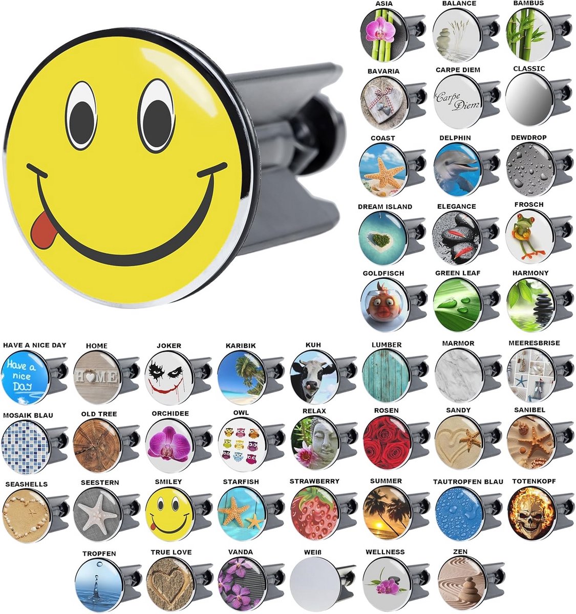 Wastafel Stopper Smiley | Hoogwaardige Kwaliteit & Universele Pasvorm