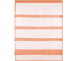 Transparant Bistrogordijn met Vouwlook - Eenvoudige en Moderne Voile Decoratie (80 x 110 cm)