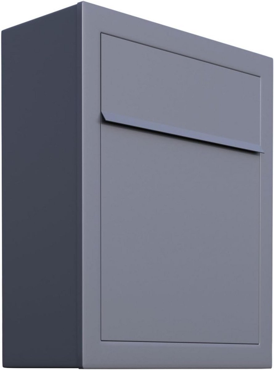 Design Wandbrievenbus Grijs Metallic - Moderne en Strakke Brievenbus voor Wandmontage