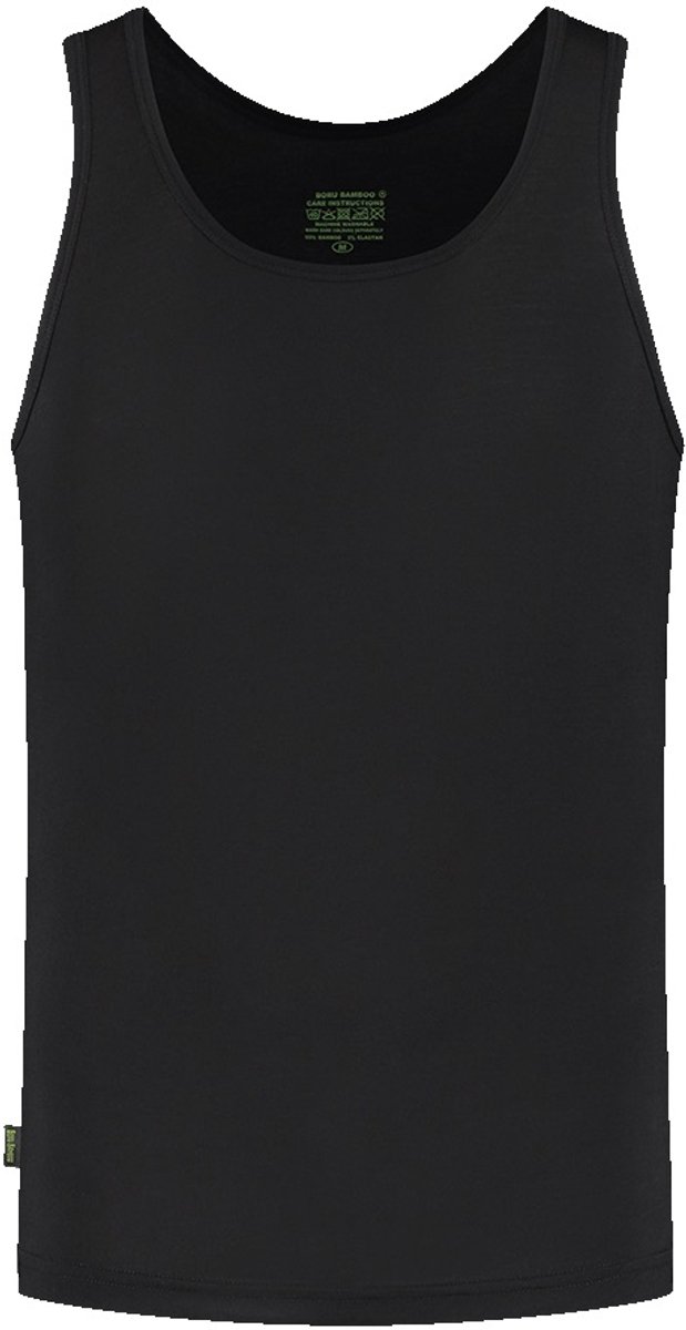 Boru Bamboo - Onderhemd - Zwart - XXXL - Heren Singlet - Aansluitend - Ademend - Anti-Zweet - 2313