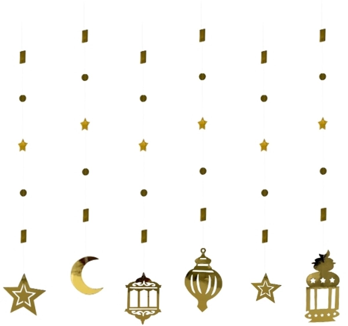 String Decoratie Ramadan Goud - 6 stuks