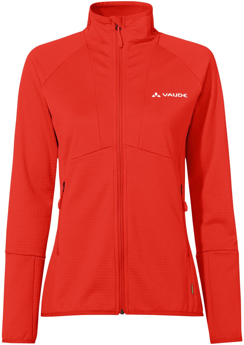 VAUDE Monviso Fleece FZ Jas II Fleece Jas Dames Outdoor Sportjassen Niet Waterdicht Niet Winddicht Slim Fit Zwart
