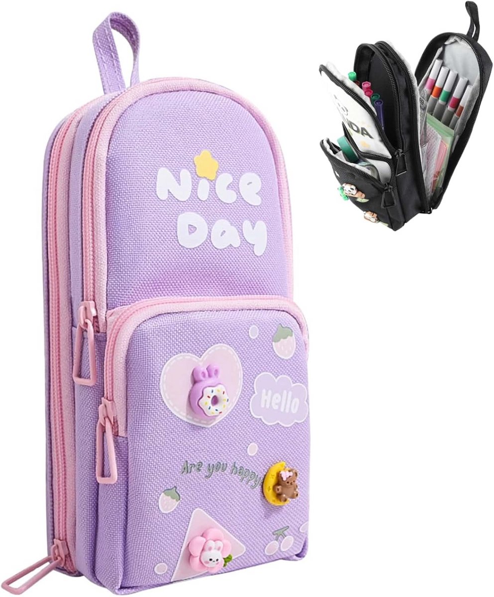 MHwan Etui, 3 vakken, lila-1, mode