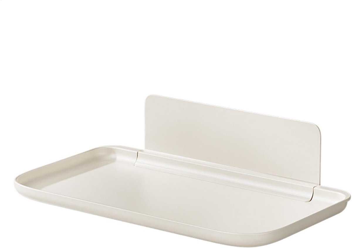 Ynkkvre - Wandplank - Opbergplank - Opvouwbare wandplank - Zelfklevend ABS-plankje zonder boren - Voor badkamer, keuken en slaapkamer - 1 stuks - Klein