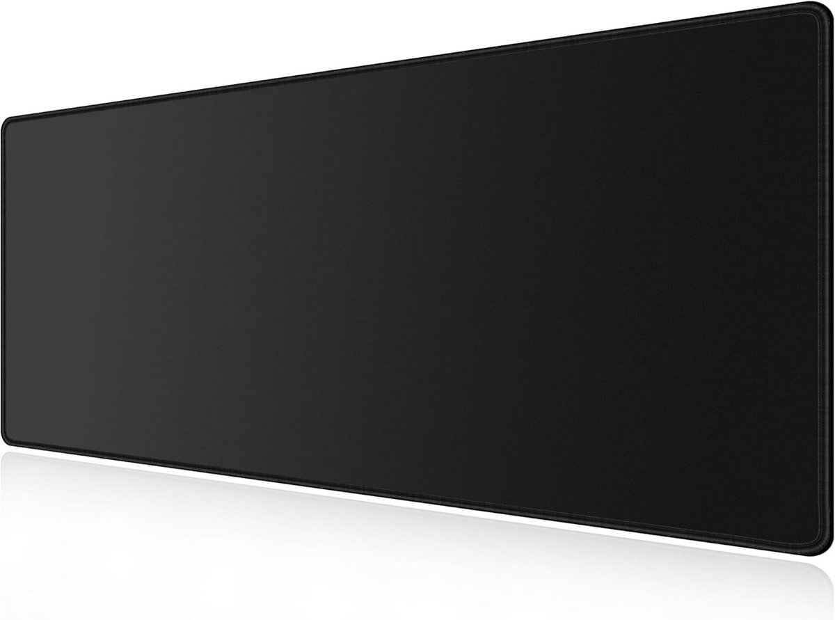 Oversized Zwarte Gaming Muismat XXL, Waterdicht, 120 x 55 cm, Grote Toetsenbordonderlegger voor Thuis en Kantoor