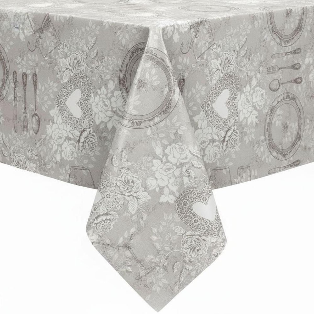Protecttable - Tafelzeil Romantisch Bruin 140x340cm - Tafelkleed Afwasbaar - Kunststof