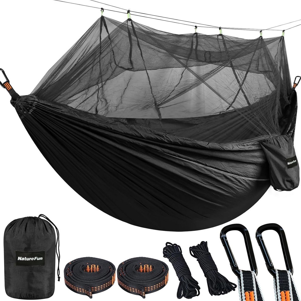 Ultralicht Muggennet Campinghangmat 300x200 cm - Ademend, Sneldrogend en Duurzaam