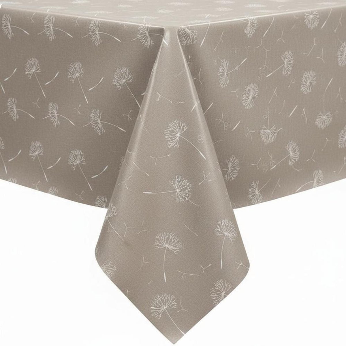 Protecttable - Tafelzeil Pluizenbloem Beige 140x350cm - Tafelkleed Afwasbaar - Kunststof