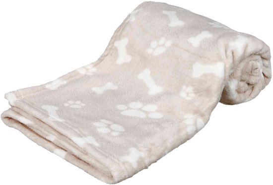 TRIXIE | Trixie Hondendeken Kenny Fleece Bot / Pootjes Beige 75 x 50 cm