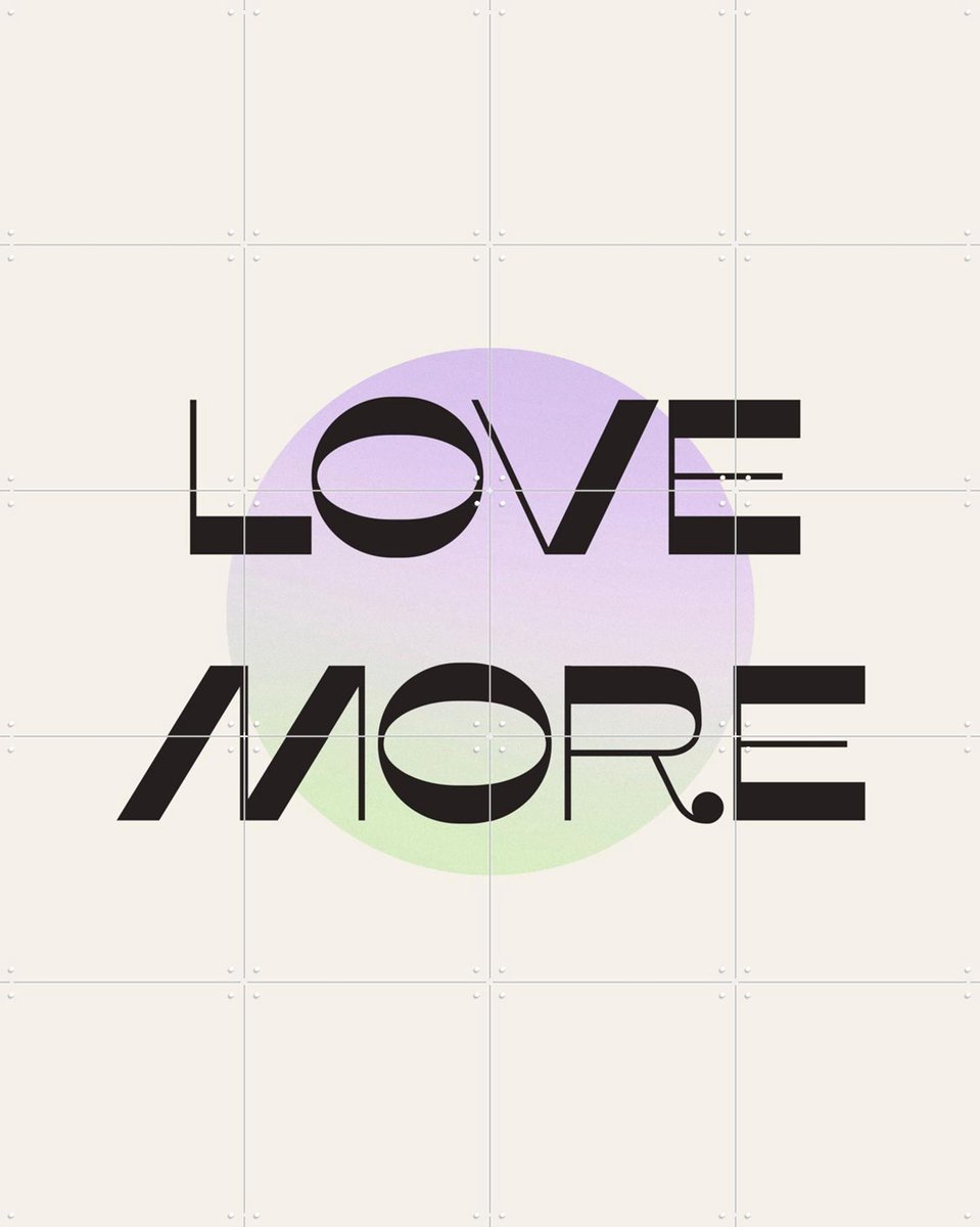 IXXI Love More, Bohomadic Studio - 80 x 100 cm - Gratis ophangtool - Grote wanddecoratie en posters - Grafisch Ontwerp, Typografie, Minimalisme