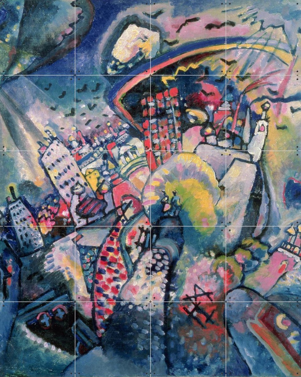 IXXI Moscow I, Kandinsky & Bridgeman Images - 80 x 100 cm - Gratis ophangtool - Grote wanddecoratie en posters - Klassiek, Kleurrijk, Olieverf