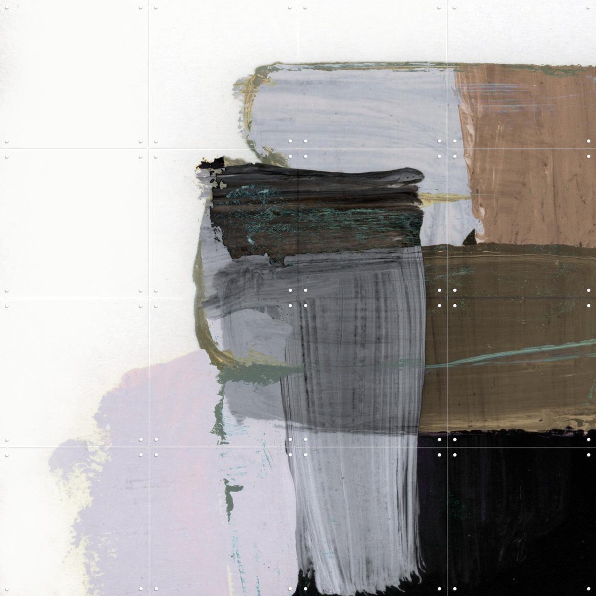 IXXI Lune, Dan Hobday & Various - 80 x 80 cm - Gratis ophangtool - Grote wanddecoratie en posters - Minimalisme, Abstract, Gemengde Technieken