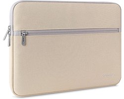 Laptophoes 14-15 inch tas universeel geschikt voor 15 inch MacBook Air M2 M3 M4, 14" Lenovo Thinkpad HP Elitebook Acer Swift Dell XPS, waterafstotende beschermhoes, beige