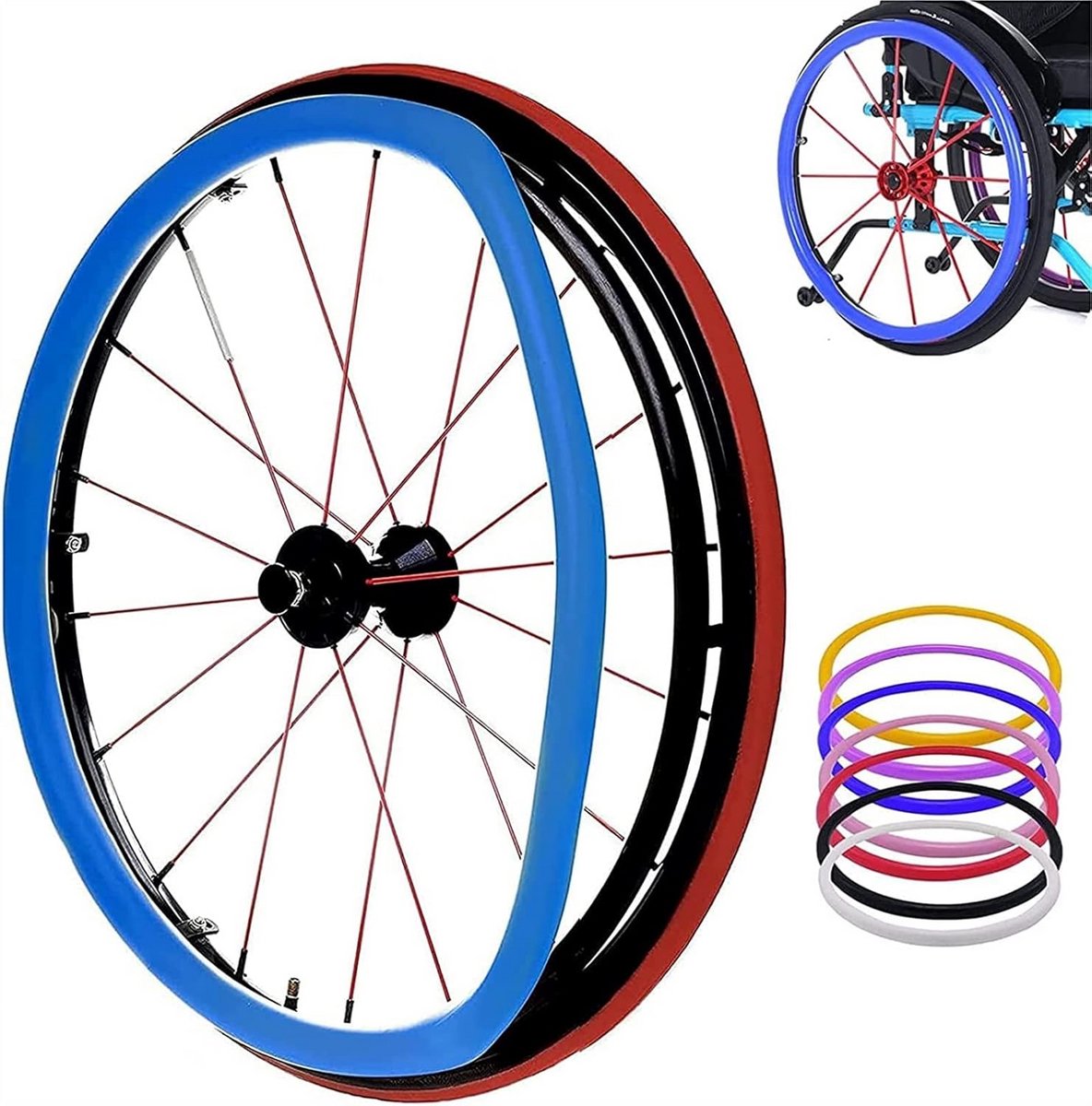 Antislip Hoes voor Rolstoelduwringen 24 Inch Universeel