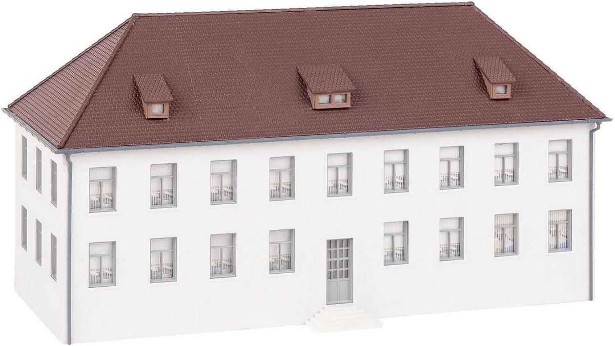 Modelspoor Kazerne Gebouw Set - Gedetailleerde Militaire Barakken