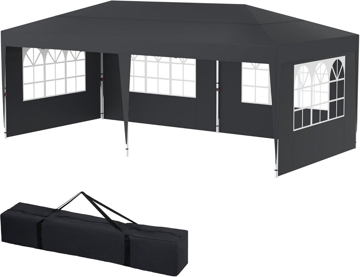 Groot Vouwpaviljoen voor Tuinfeesten 3x6m - Waterdicht Partytent met Zijwanden