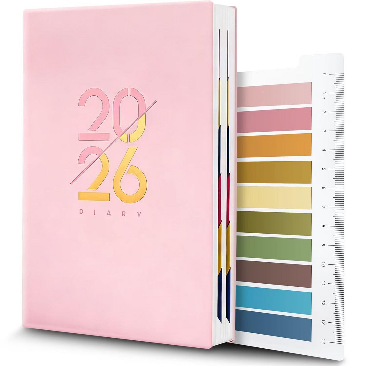 A5 Planner Dagboek 2025 - Maand- en Dagplanner Papier voor School, Kantoor en Reizen (Roze)
