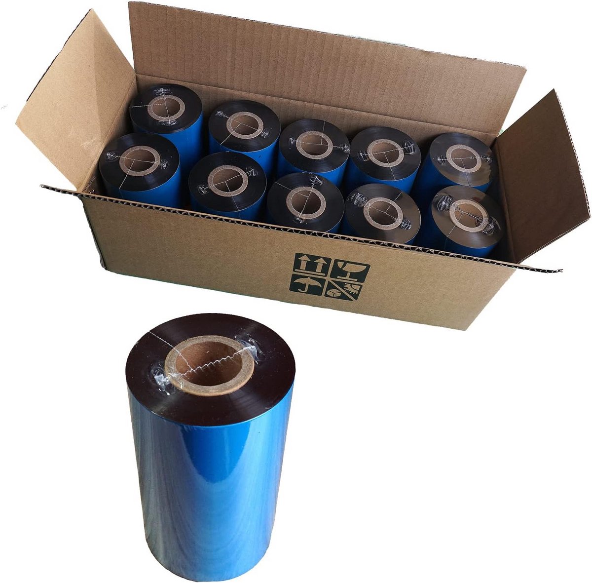 Zwarte Thermische Transfer Strijklint (110mm x 300m) voor Barcode Printers