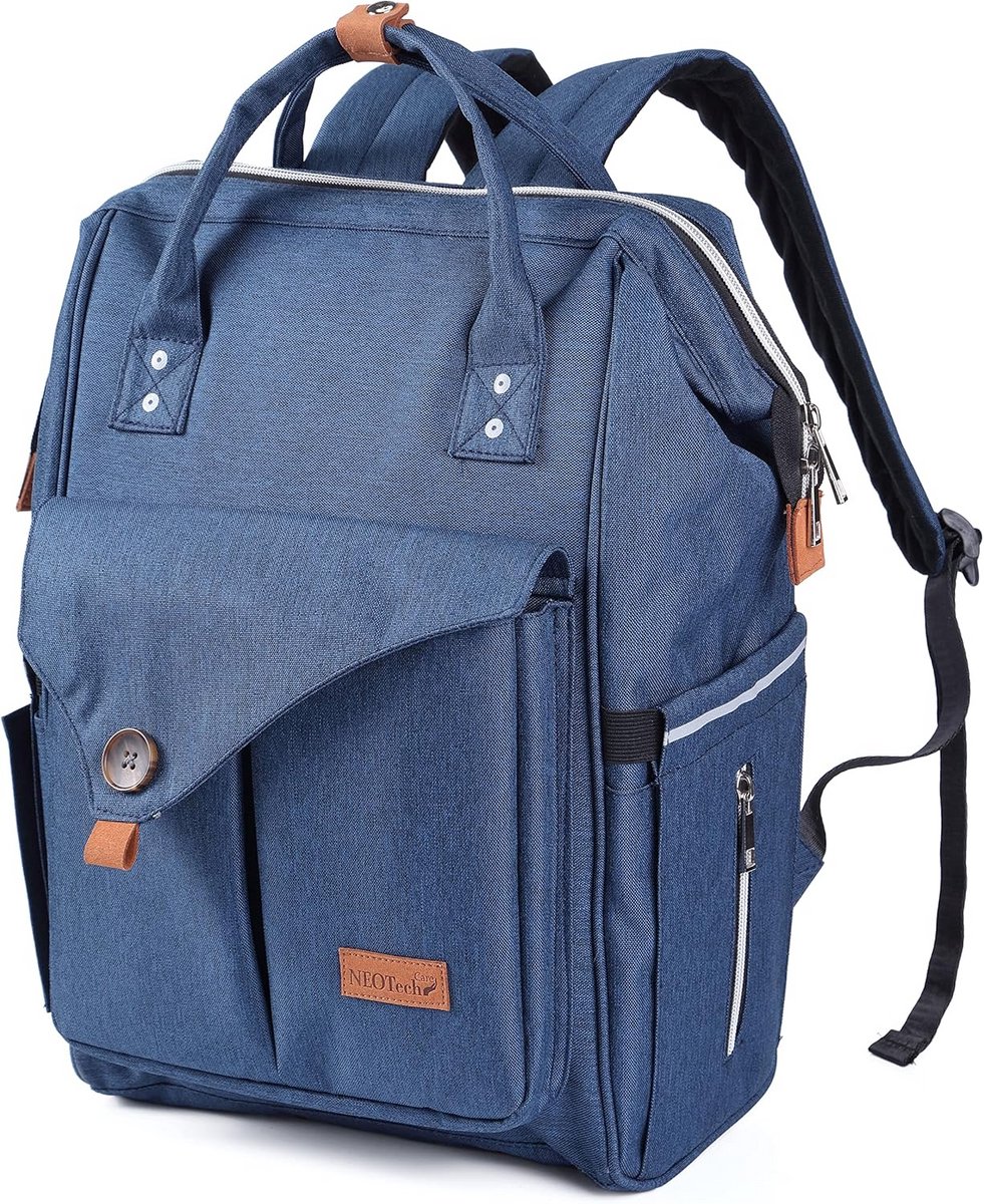Luiertas Rugzak met Brede Opening - Multifunctioneel & Waterafstotend voor Baby Jongen/Meisje