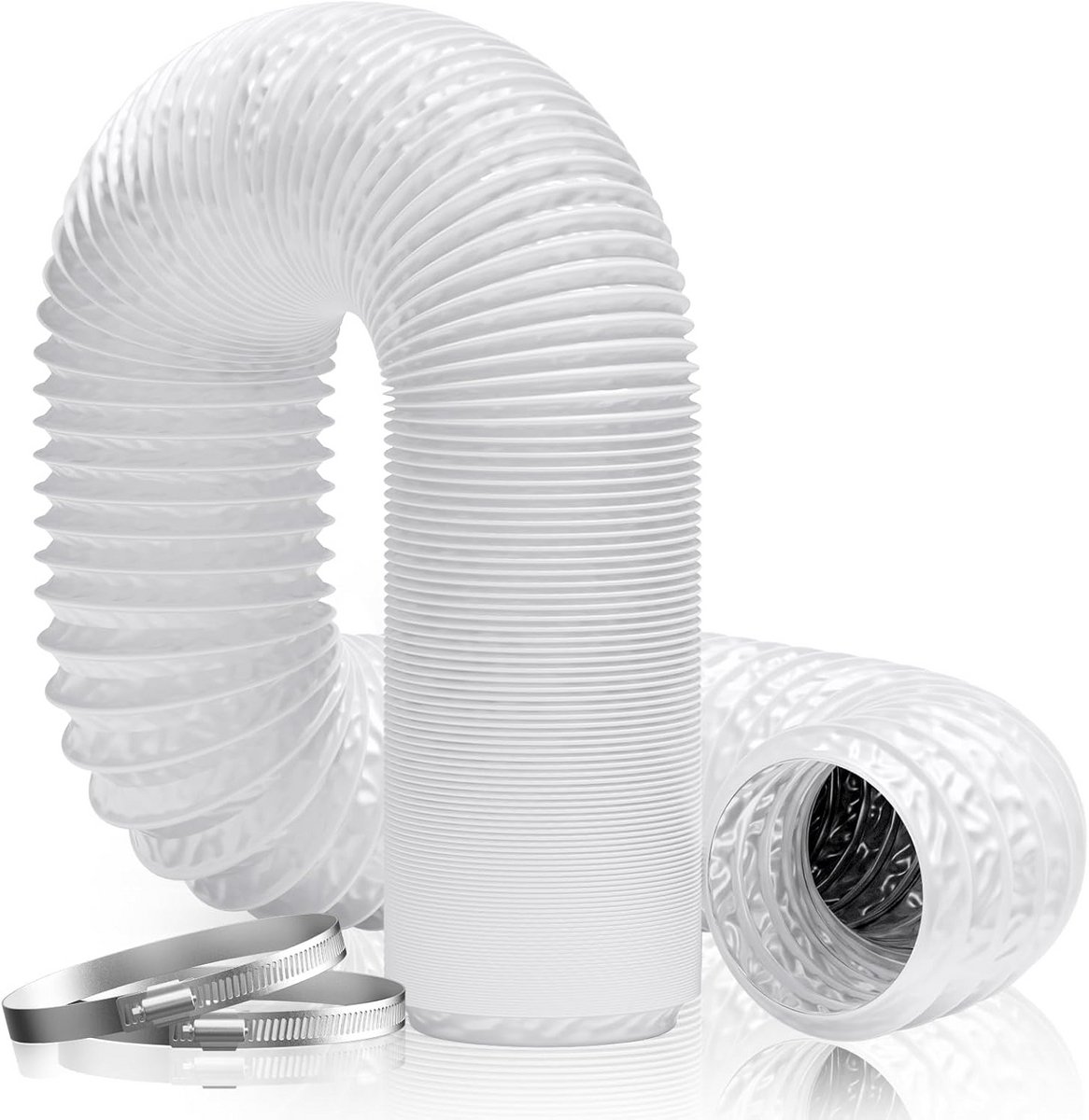Flexibele Afvoerslang met Klemmen voor Ventilatie en Airco - Diameter 150 mm