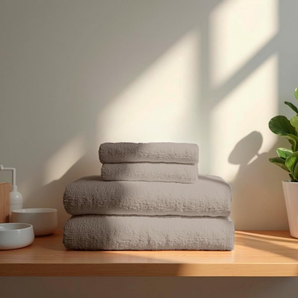 Luxe Handdoekenset 100% Katoen 700 g/m² - Hoge Absorptie Douche- en Badhanddoeken