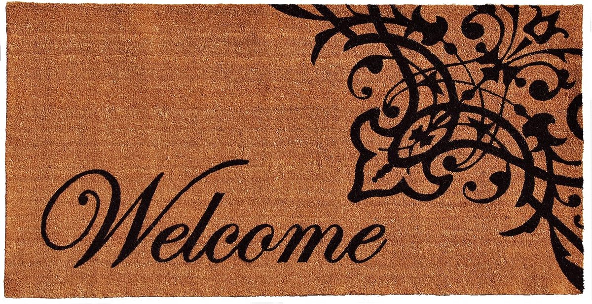 Kokos Buitendeurmat met Antislip Achterkant "Welcome" 75 x 120 cm
