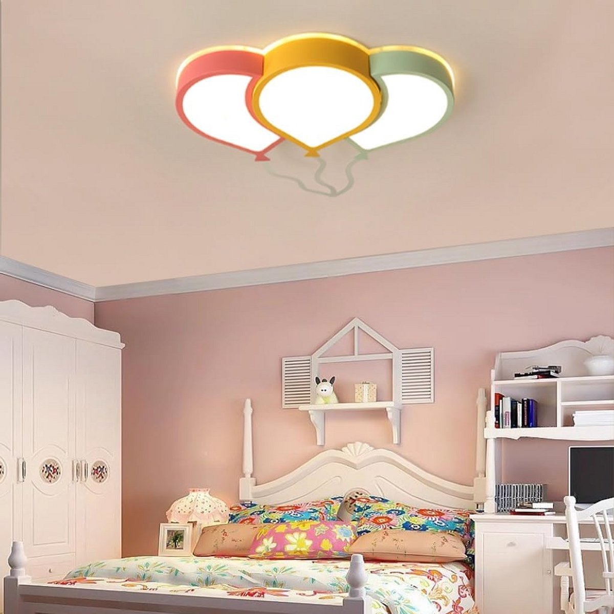 Moderne LED Plafondlamp Ballon voor Kinderkamer - Dimbaar Licht 3000K-6500K met Afstandsbediening