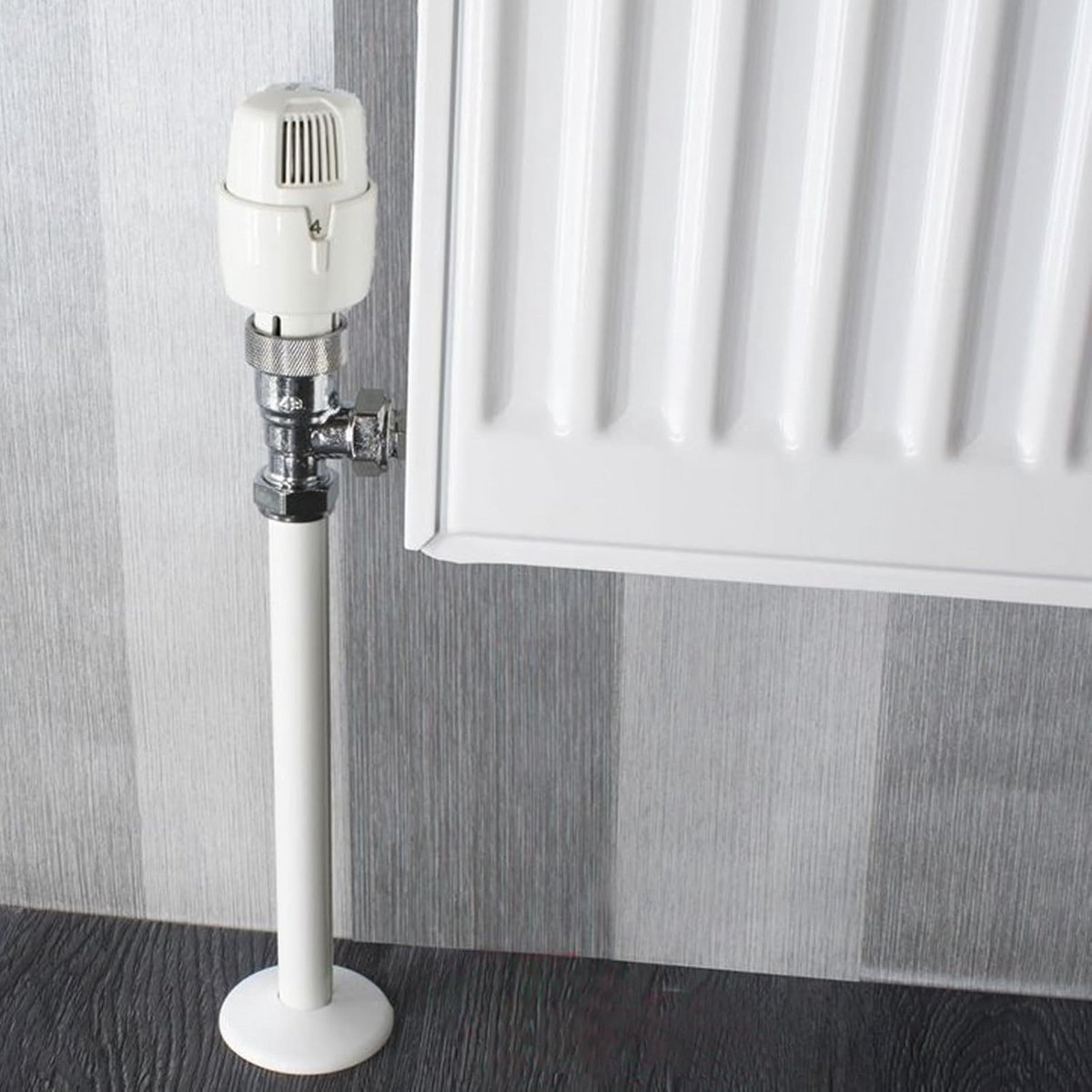 Radiator Leidingkokers - Leiding Afdekking - Radiator Afwerking - Snap-on PVC Plastic - 8 stuks 19.5cm - Wit