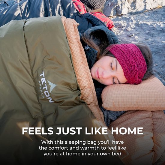 XXL Slaapzak voor Koud Weer tot -18°C - Comfortabele Mummieslaapzak met Compressiezak van Merkloos — afbeelding 4
