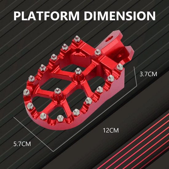 Universele CNC Voetsteunen Voetpedalen Rood voor Pitbike CRF XR 50 70 110 en Chinese Motocross van universele — afbeelding 2