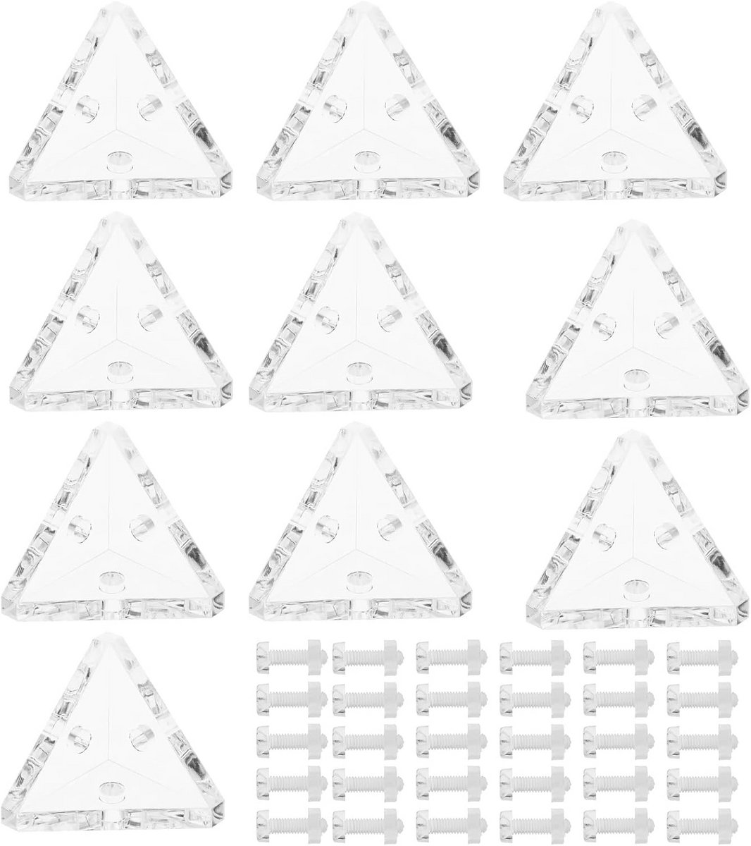 10x Transparante Acryl Hoekijzers voor Versteviging en Verbinding