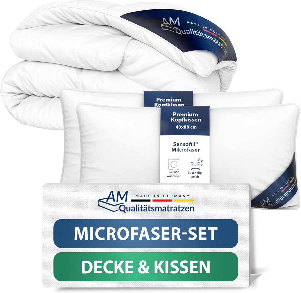 Allergievriendelijke Dekbedset 200x200 met Kussen 40x80 - OEKO-TEX Gecertificeerd Beddengo