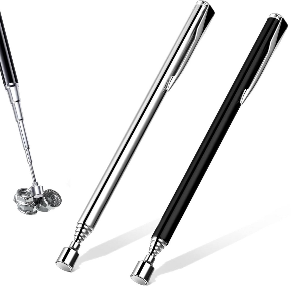 2 Stuks Telescopische Magnetische Opnamepen - Krachtige Magneet Grijper voor Reparatie en Hobby