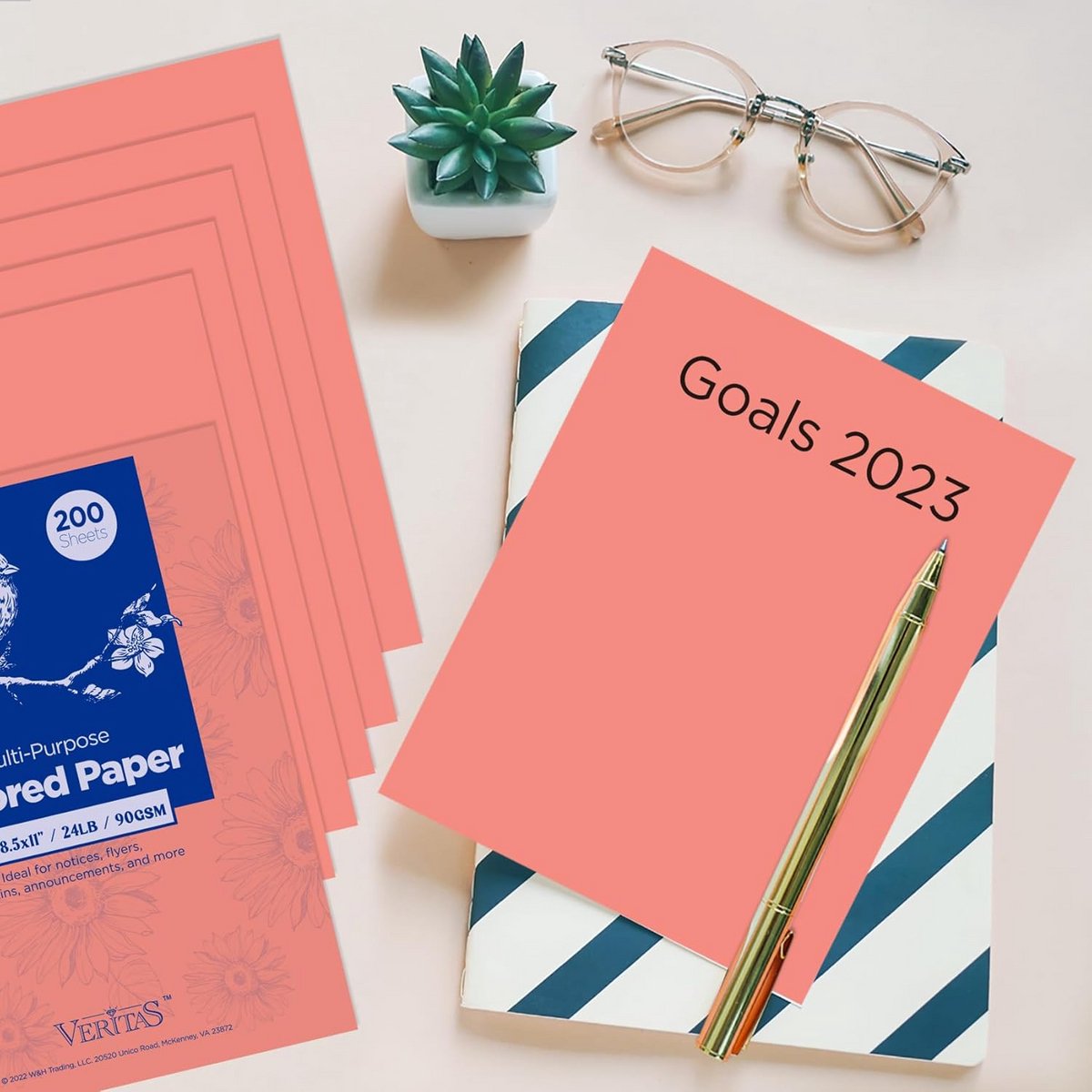 Gekleurd Kopieerpapier Zalm Roze A4 Printpapier 200 Vel - 80 grams