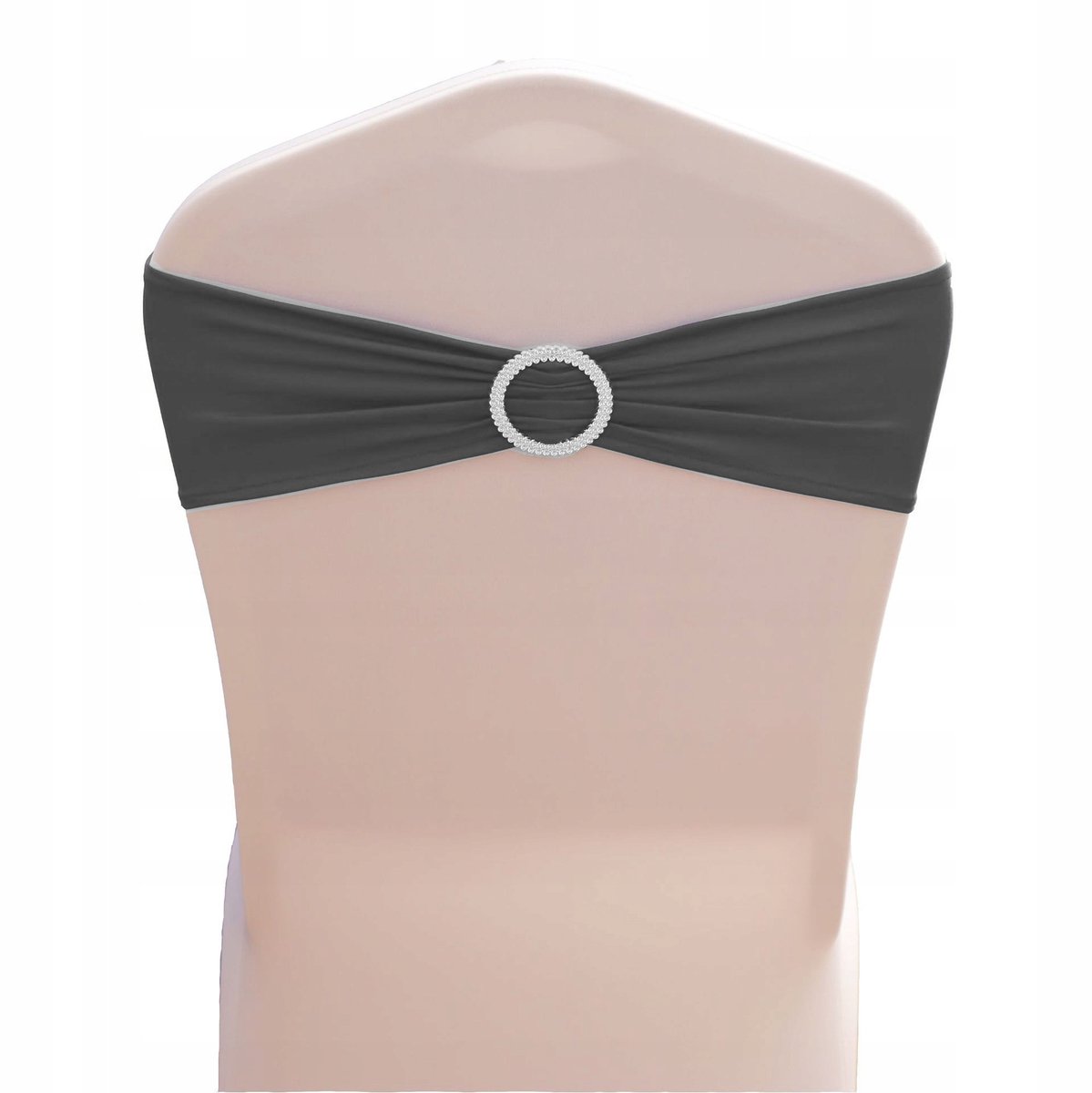 Bankietowo - Banketstoel Decoratieve Elastische Band - Grafiet - Spandex - Wasbaar