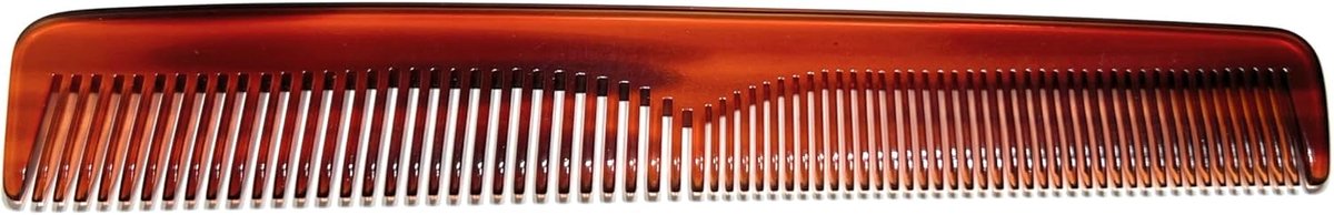 Handgemaakte Kam - Haarkam Stylingkam - Dagelijks Haar - Normale Brede Tanden - 145 cm - Havanna Bruin