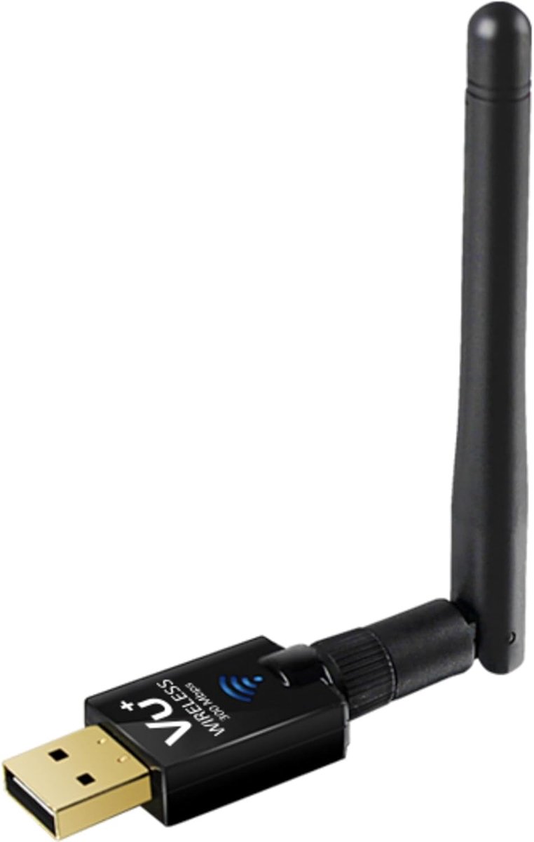 Draadloze USB Adapter - Netwerk Adapter - Internet Verbinding - 300 Mbps Snelheid - Compact Formaat - Zwart