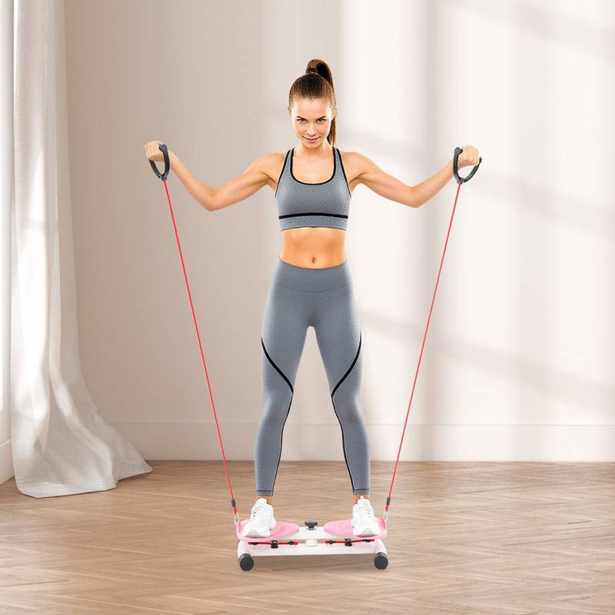 Robuust Home Fitness Stepper – Ergonomisch met Acupressuur Voetplaten – Max. Belastbaar 220,5 lbs – Hoogwaardig PP & Staal – Compact en Veilig voor Thuisworkouts
