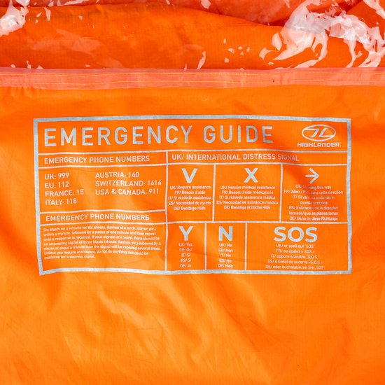 Highlander noodtent Storm Vault Survival Shelter 2-3 persoons - Oranje van Merkloos — afbeelding 4