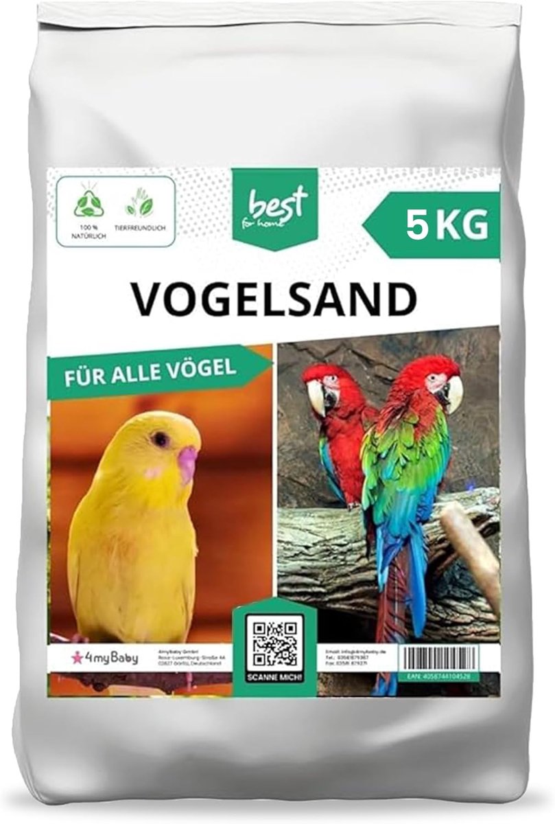 Vogelzand - Kooi zand - Hygiëne kooi - Kalkvrij kwarts - 5 kg