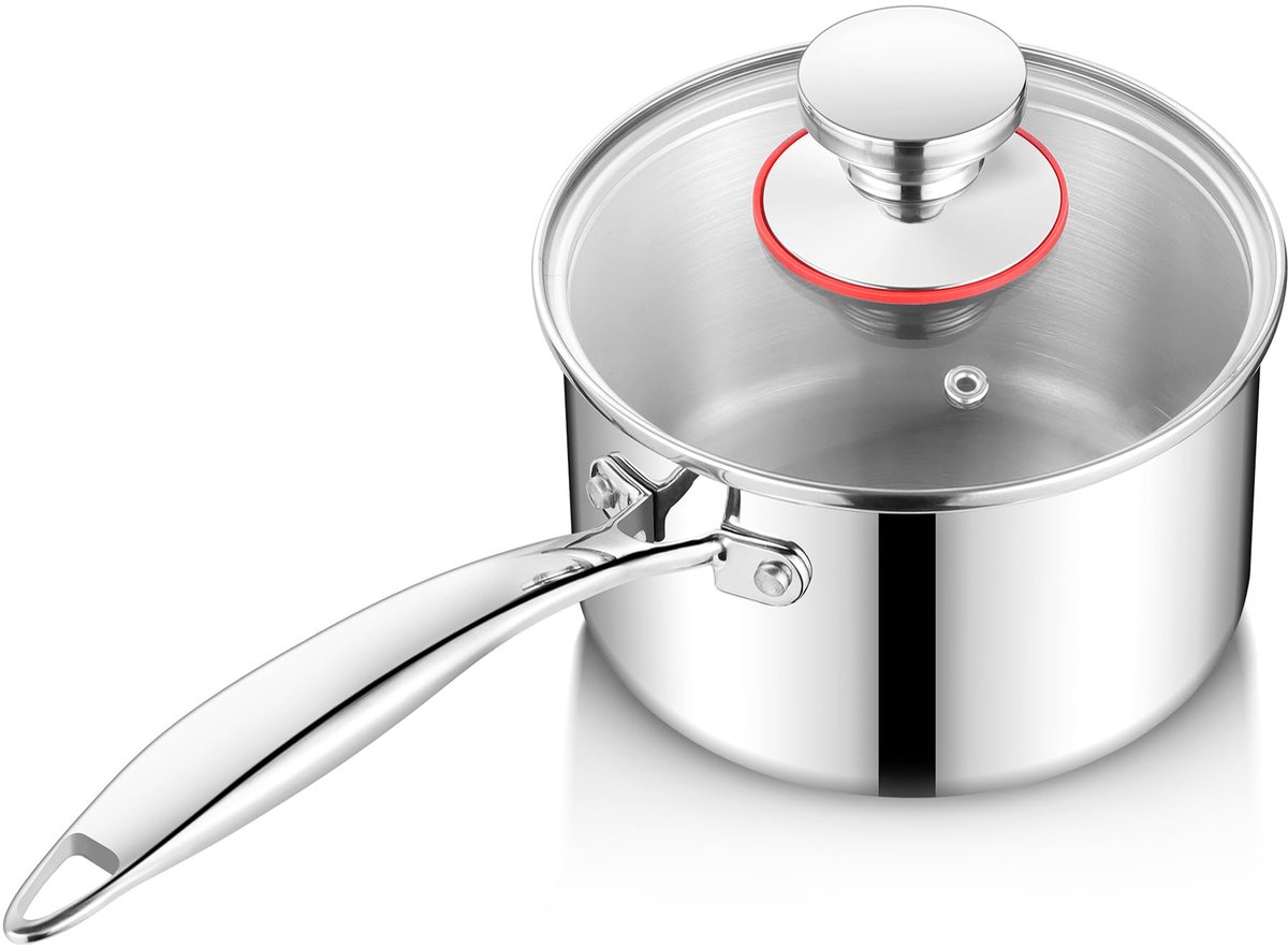 Kookpan - 3-laags Rvs Constructie - 14 cm, 1.2 Liter Capaciteit