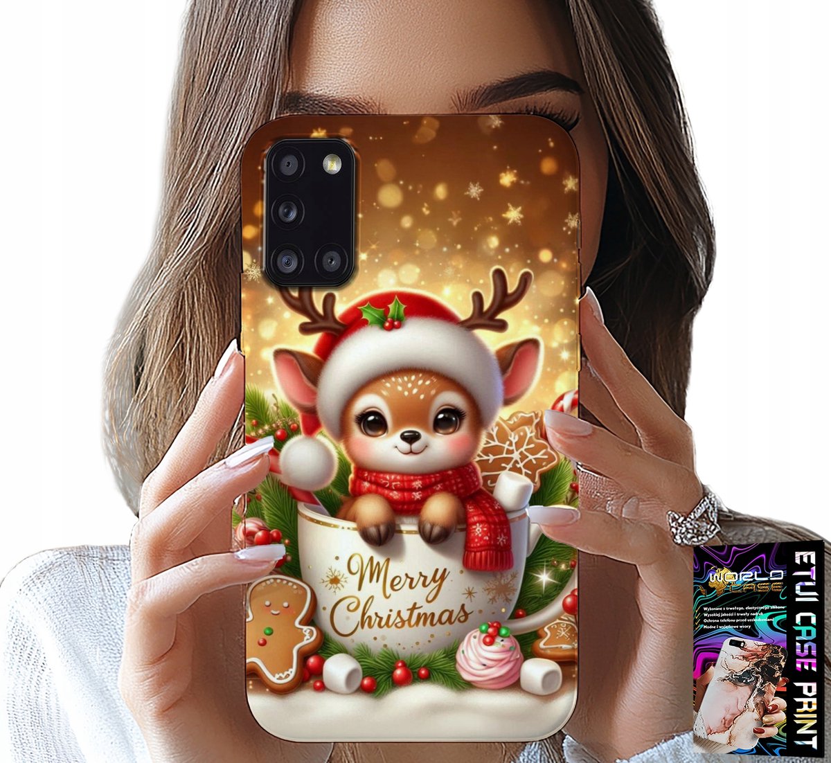 HOESJE VOOR SAMSUNG GALAXY A31 - LEUK KERSTPATROON MET RENDIER