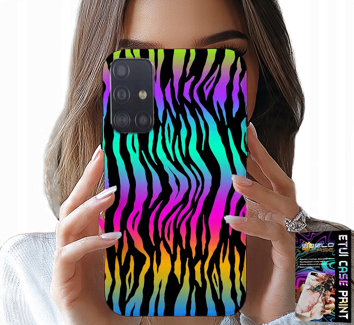 HOESJE VOOR SAMSUNG GALAXY A71 - ABSTRACTE, KLEURRIJKE PATRONEN + FILM