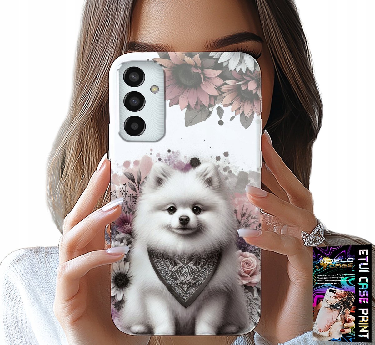 HOESJE VOOR SAMSUNG GALAXY M23 - POMERANIAN, MINIATURE SPIZZA, HONDENRASSEN