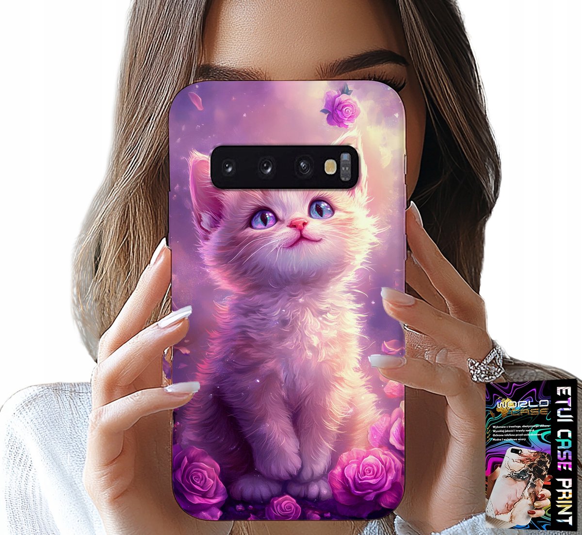 HOESJE VOOR SAMSUNG GALAXY S10 - SCHATTIG KATJE, KAT, DIERENPATROON