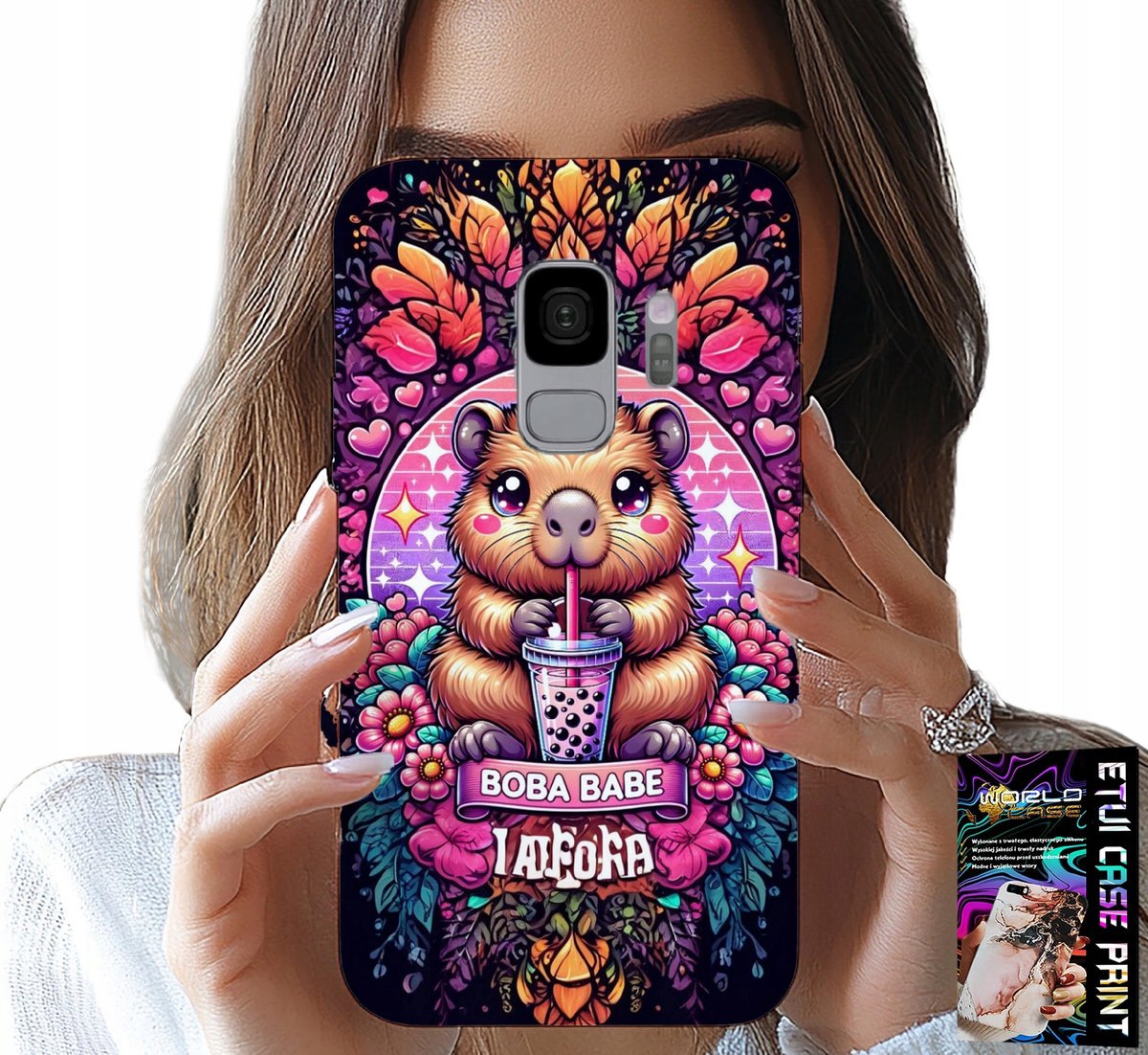 HOESJE VOOR SAMSUNG GALAXY S9 - SCHATTIGE CAPYBARA MET SHEIK, SUPER PATRONEN