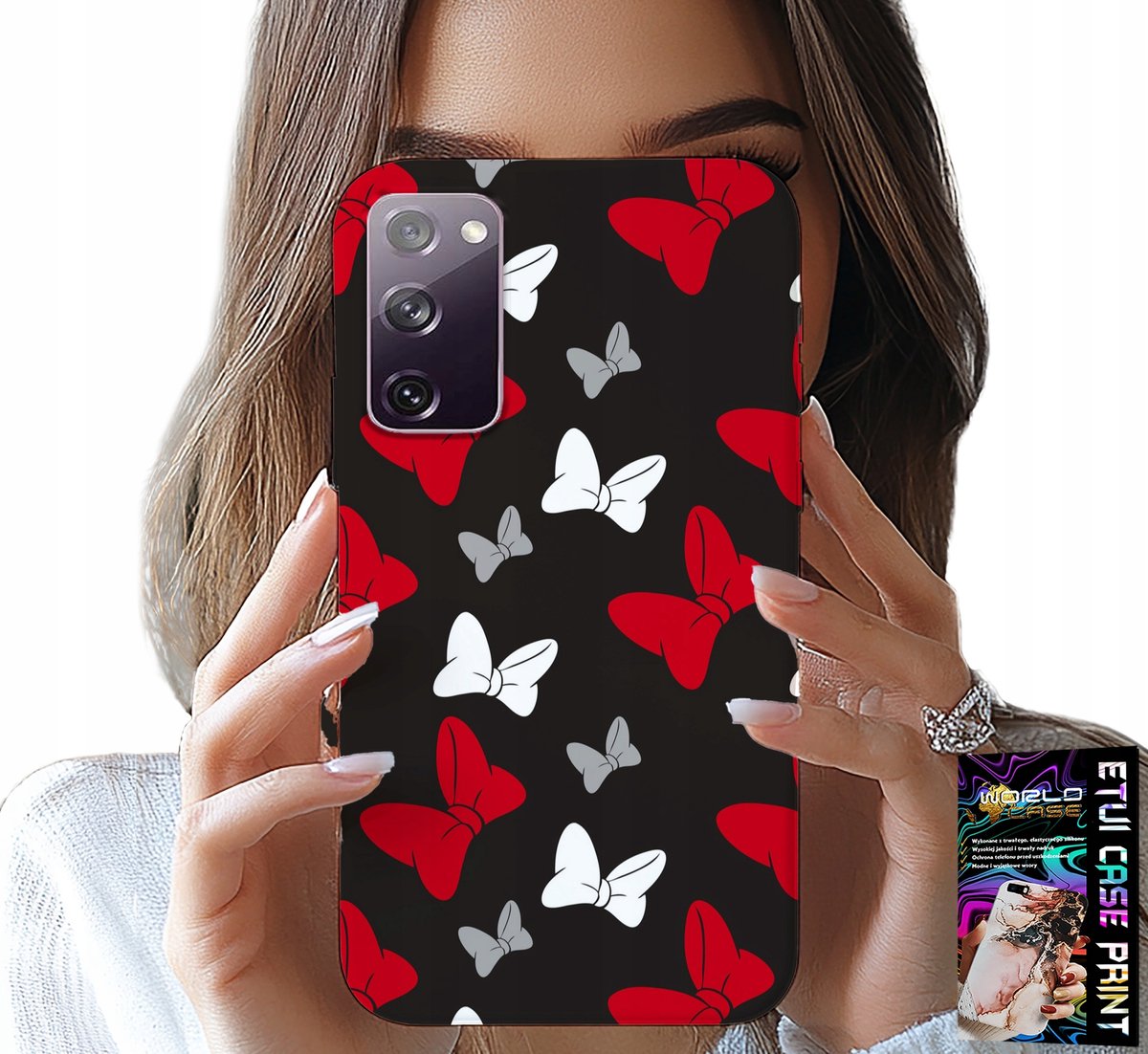 HOESJE VOOR SAMSUNG GALAXY S20 FE - ROOD-WIT KOMMEN, MUIS, PATRONEN