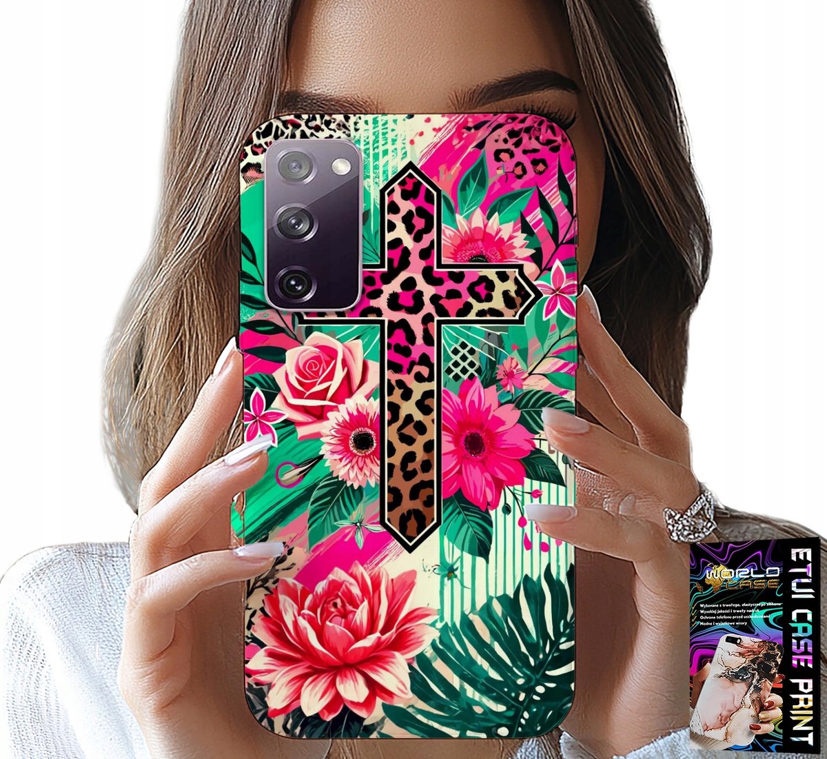 HOESJE VOOR SAMSUNG GALAXY S20 LITE - KRUIS, ROOS, CHRISTELIJKHEID, JEZUS ACHTERKANT
